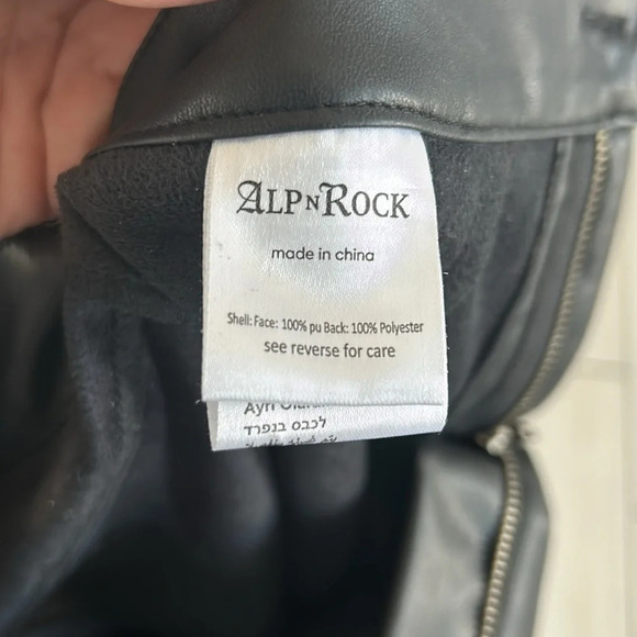 Alp n Rock Vegan Leather Quilted Moto Pant Black - Picture 7 of 11